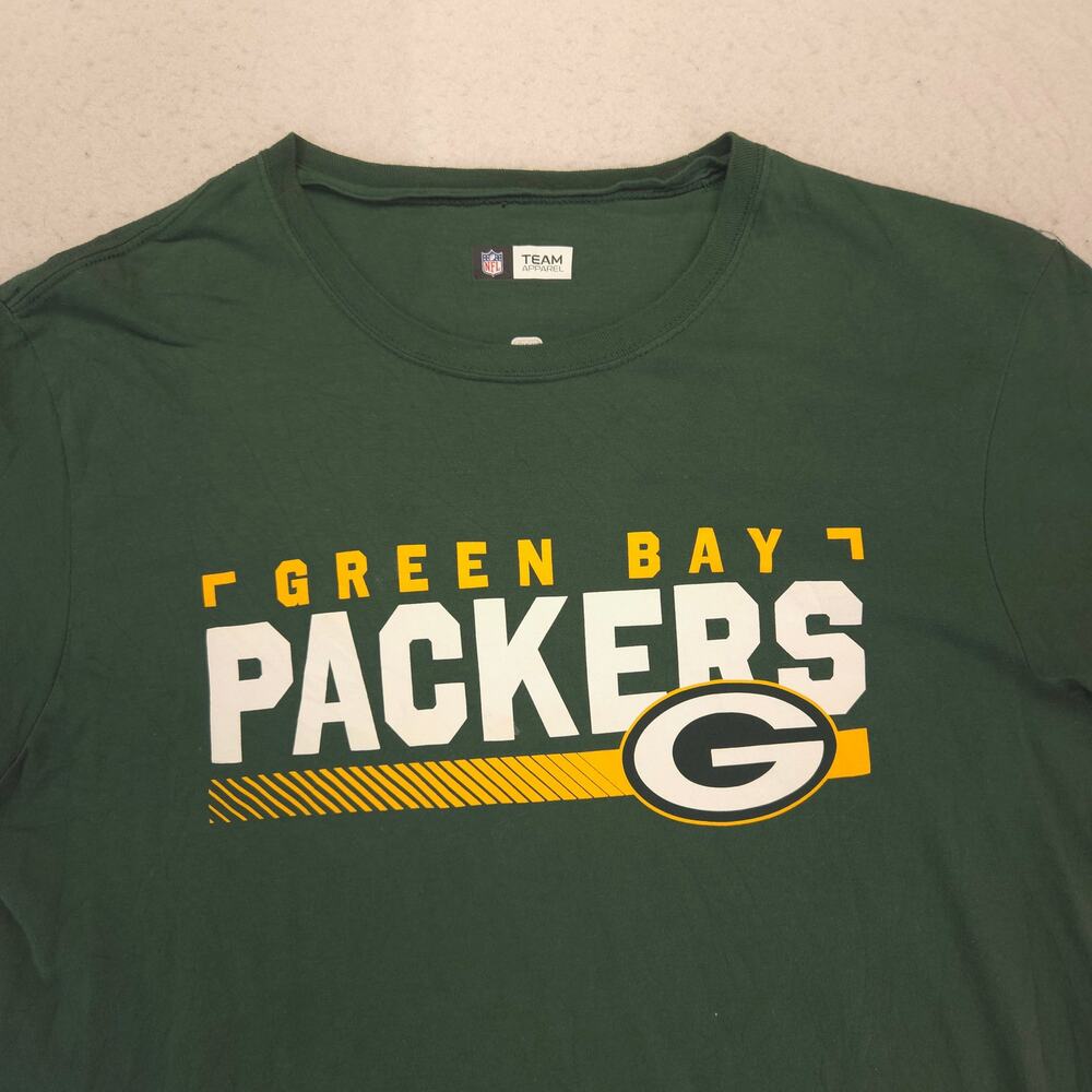 NFL Green Bay Packers Crew Neck Graphic Football Shirt Mens Size Large L Green